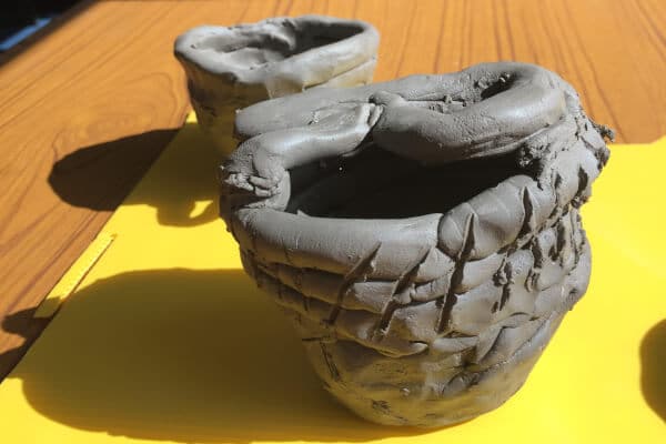 Dunbeath broch pottery making