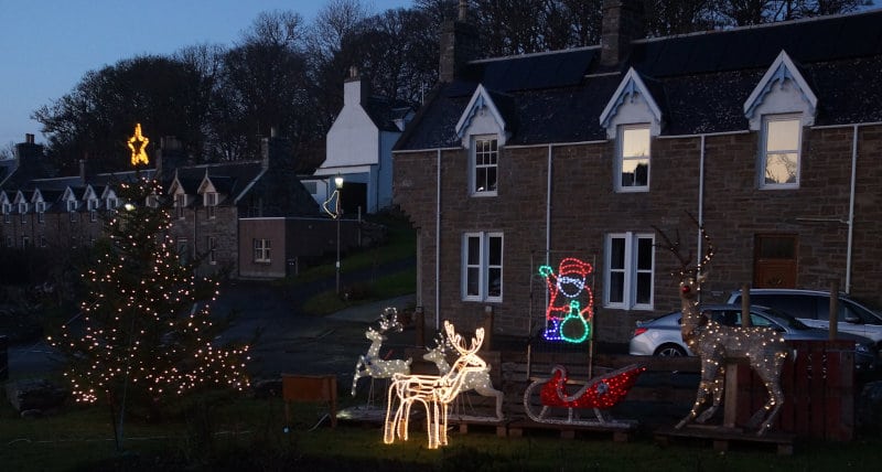 Christmas lights Dunbeath